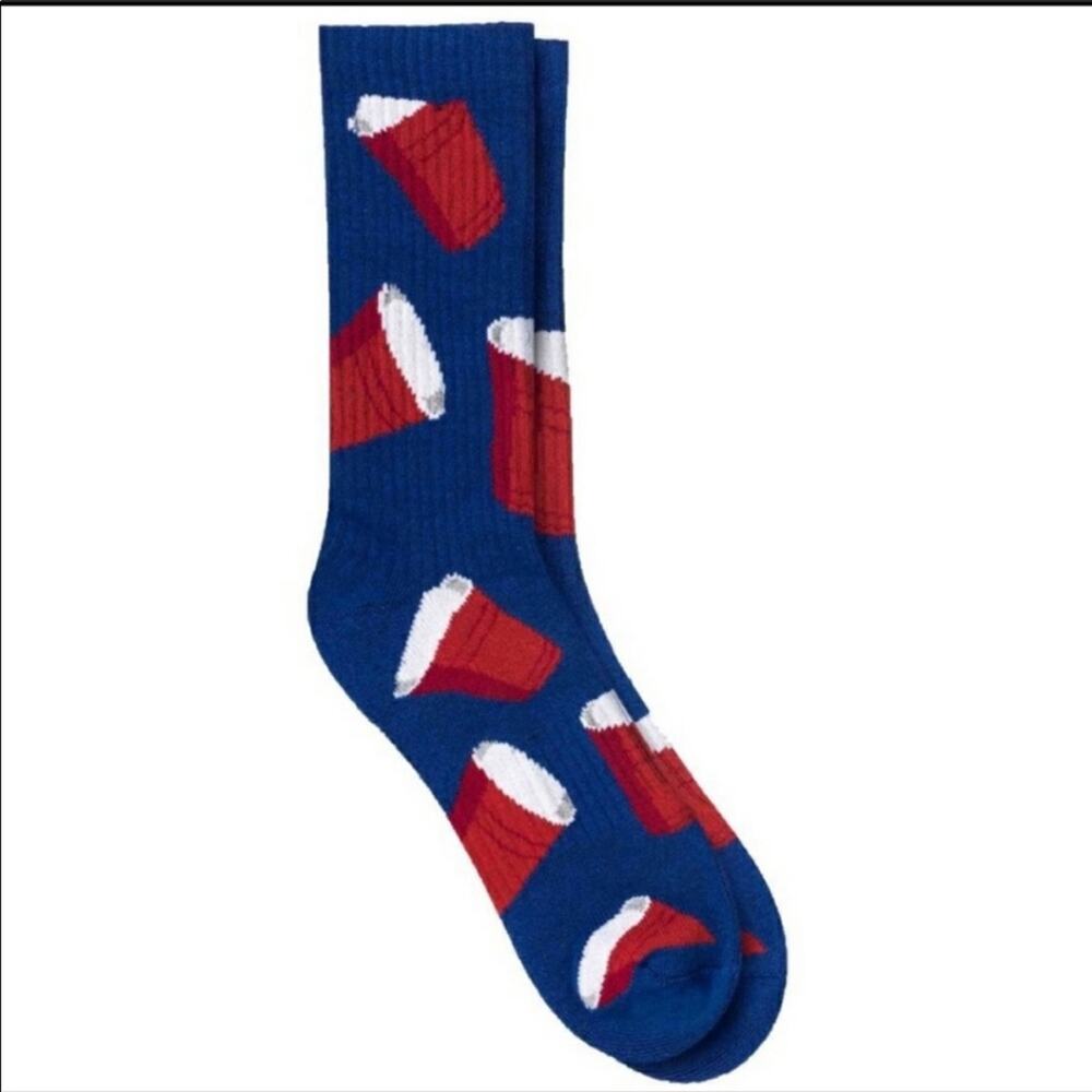 Human Knowledge Beer Pong red cup socks NEW party funny gag gift drinking
